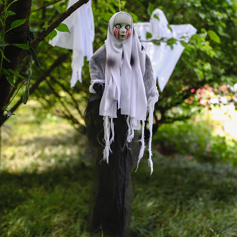 Transfronterizos para gaza de calaveras, fantasmas, accesorios de terror, colgantes de Halloween, decoración de fantasmas.