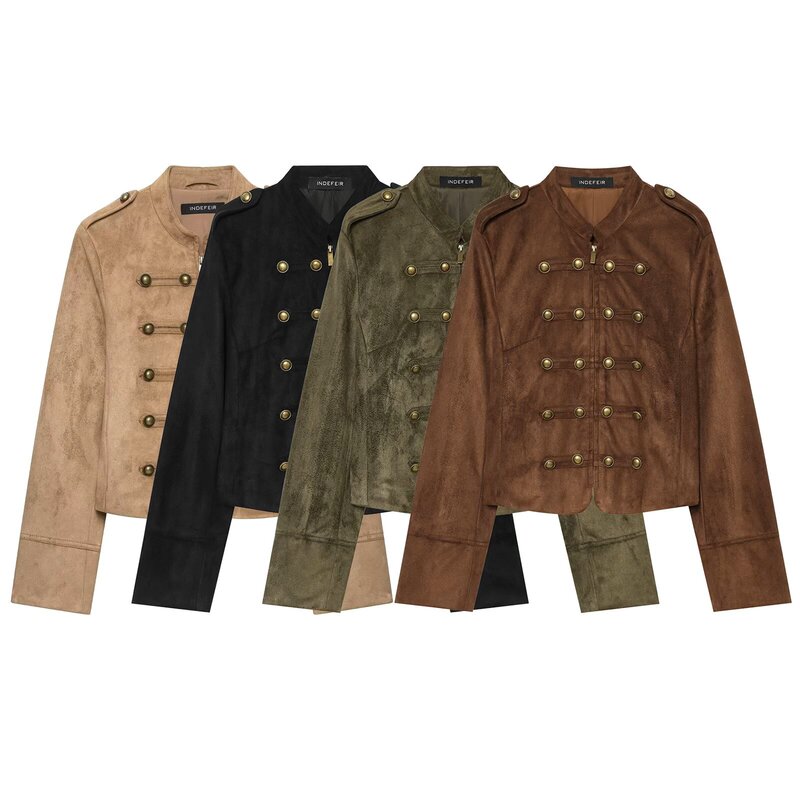 Amazon 2026 Autumn New European and American Style Retro Stand Collar Tie-Down Effect Jacket for Women 6318245 Amazon 2026 Autumn New European and American Style Retro Stand Collar Tie-Down Effect Jacket for Women 6318245