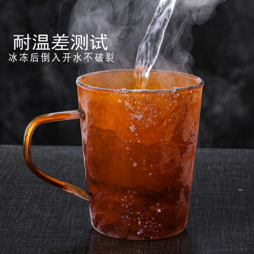 批发家居日用创意玻璃杯彩色咖啡杯牛奶杯早餐杯茶杯水杯玻璃个杯