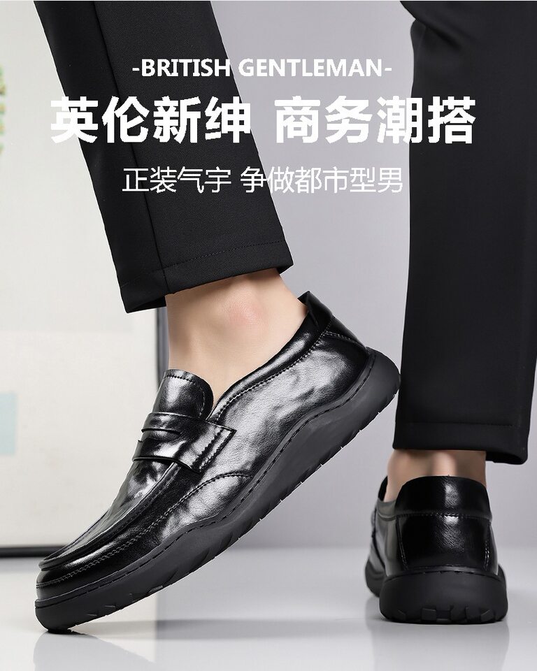 Giày lười nam da mềm thoáng khí đục lỗ, đế bằng gót thấp 1–3 cm — Giày bệt bốn mùa, Mẫu mùa hè - đục lỗ thoáng khí chi tiết 5