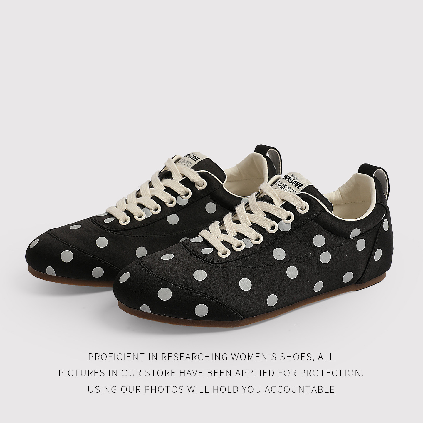 Polka Dot Women's German Training Shoes 2026 Spring/Summer New Thick-Soled Pleated Lace-Up Versatile Shoes