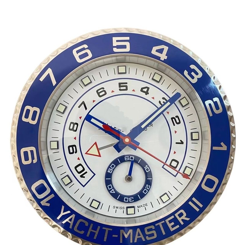 源头工厂直销 R L X 水鬼 GMT SEA 迪通拿系列14寸金属外壳挂钟|undefined
