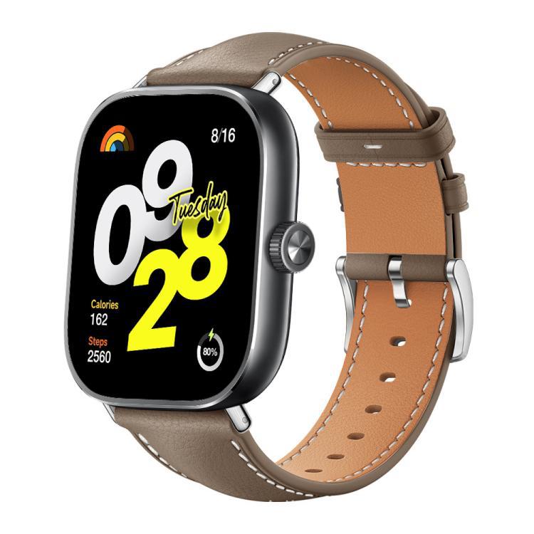 xDfind correa de piel de tiburón negro con cabeza plana para Redmi Watch 3 20mm / Redmi Watch 3 Active / Lit