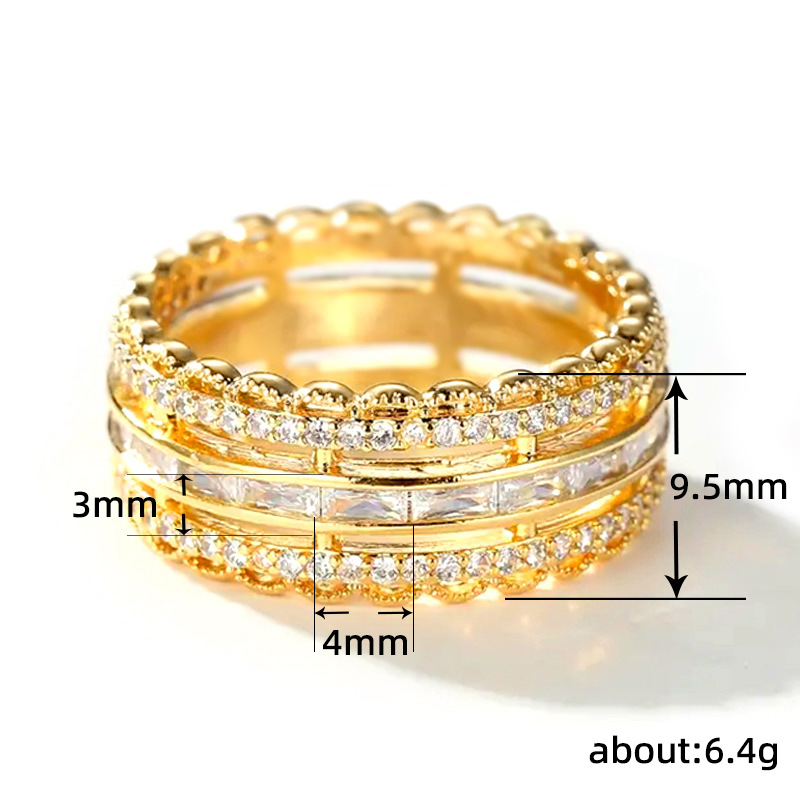 Gorgeous Zircon Ring For Women Micro Set Flower Statement Accessory_voghion.com