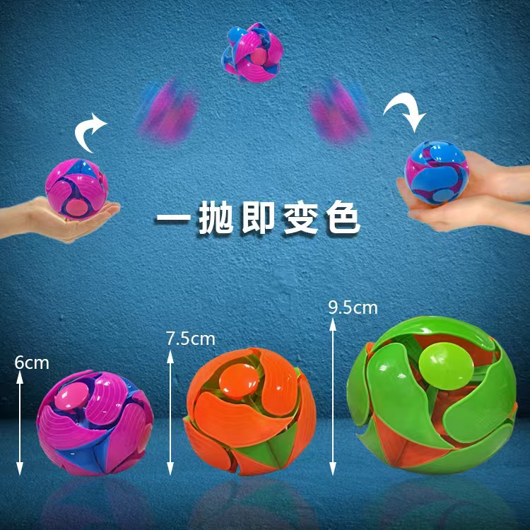 Bolas de cambio de color de mano para niños creativos juguetes de descompresión estandos de comercio exterior transfronterizo telescópico fabricante de bolas de transformación mágica