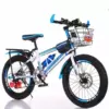[Disc brake single speed white and blue] Luxury model + basket + shelf - 20 inches [suitable for 120-145 cm]