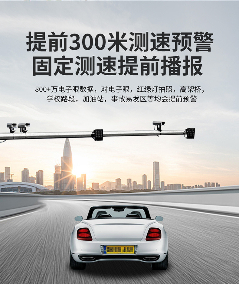 L5UHUD head-up display car universal speed time mileage electronic dog voice broadcast warning projector