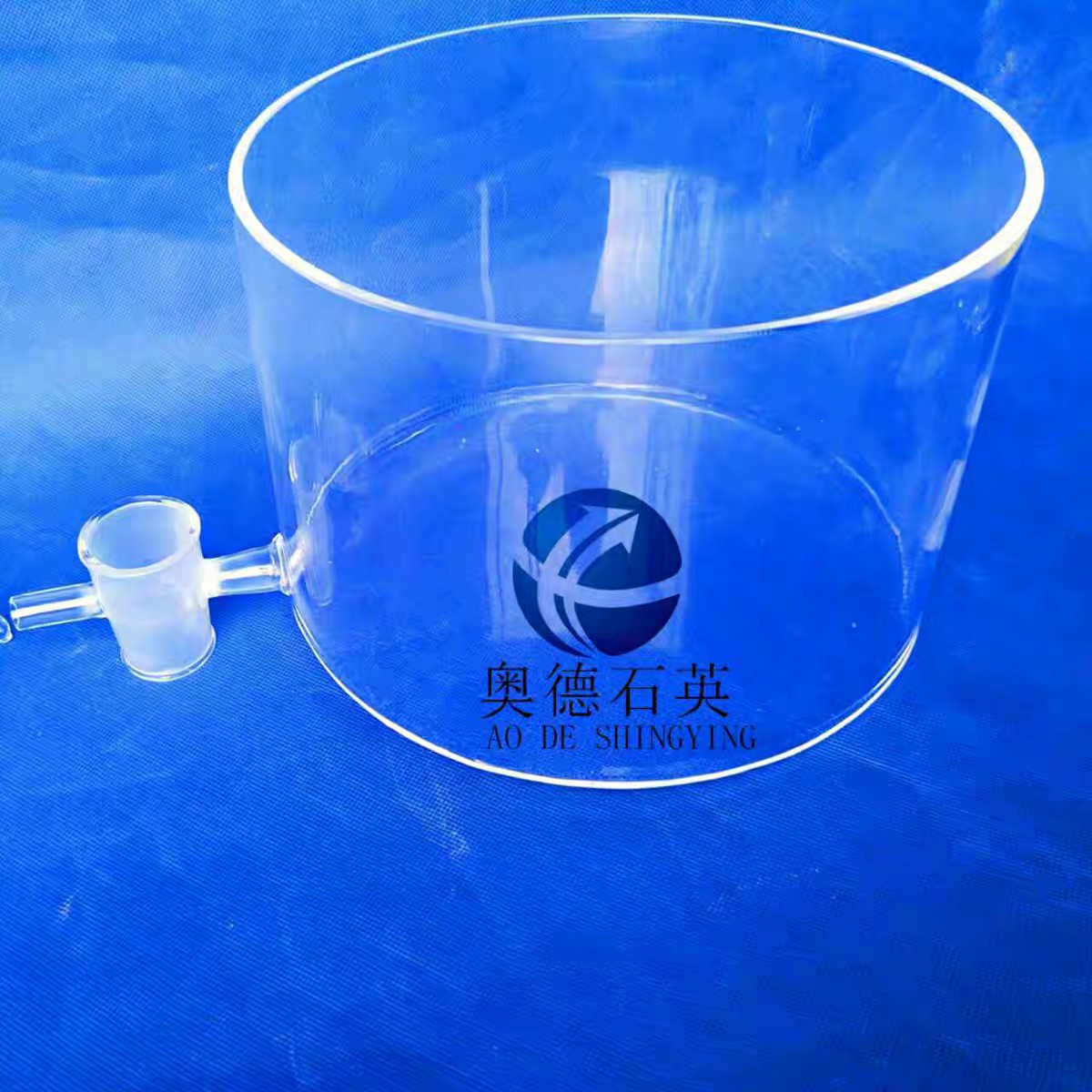 石英方盒器皿圆皿带阀门磨口耐腐蚀高透光高密封各种石英器皿