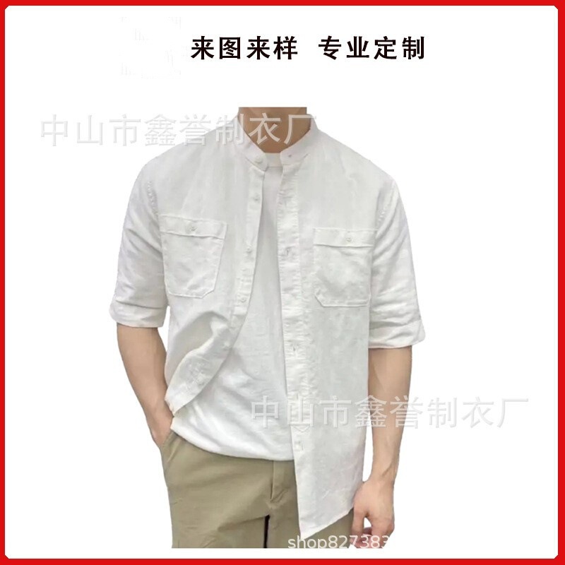 Factory-Made Men's Cotton Twill Work Shirt Mountaineering Shirt Plain Short-Sleeved Fishing Shirt Custom Logo Printing and Embroidery Factory-Made Men's Cotton Twill Work Shirt Mountaineering Shirt Plain Short-Sleeved Fishing Shirt Custom Logo Printing and Embroidery