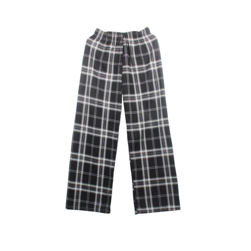 Клетчатые повседневные брюки весенние ретро тонкие удобные прямые брюки больших размеров Корейские модные Универсальные брюки для женщин оптом