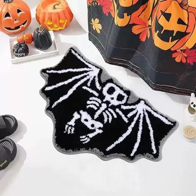 Bedside Blanket Entrance Door Door — Avtomobil döşəmə paspasları - cute-bat-3-4060cm-flat-imitation-cashmere