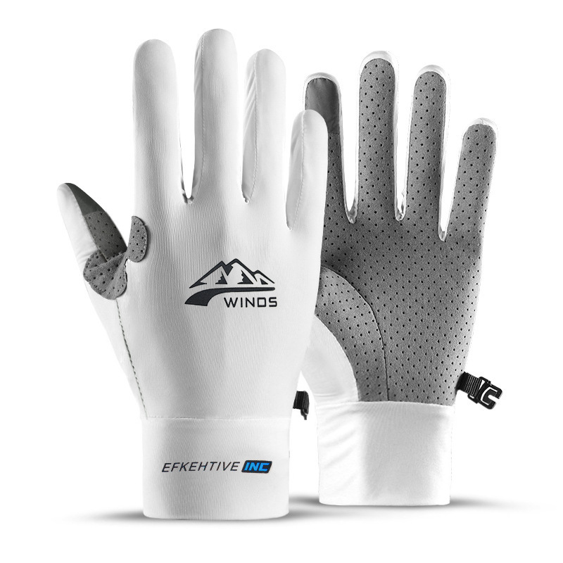 Guantes deportivos absorción de humedad y que absorbe el sudor transpirable resistente al sol pantalla táctil superconductora al aire libre ciclismo hielo Frisbee guantes