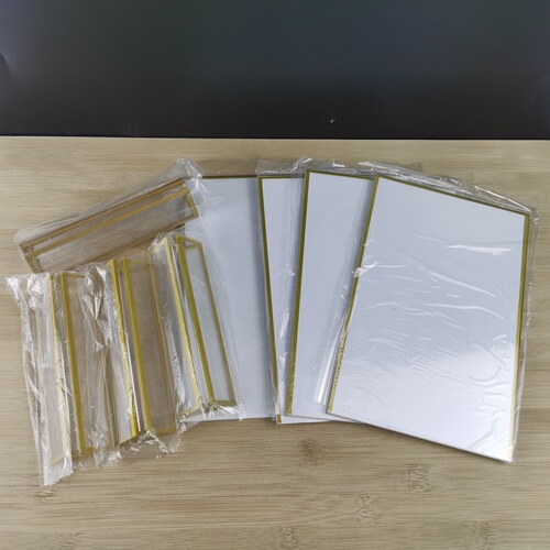Wholesale New Acrylic A5A6 Gold Edge Table Card Combination Desk Nameplate with Double-Sided Transparent A4 Advertising Display Sign