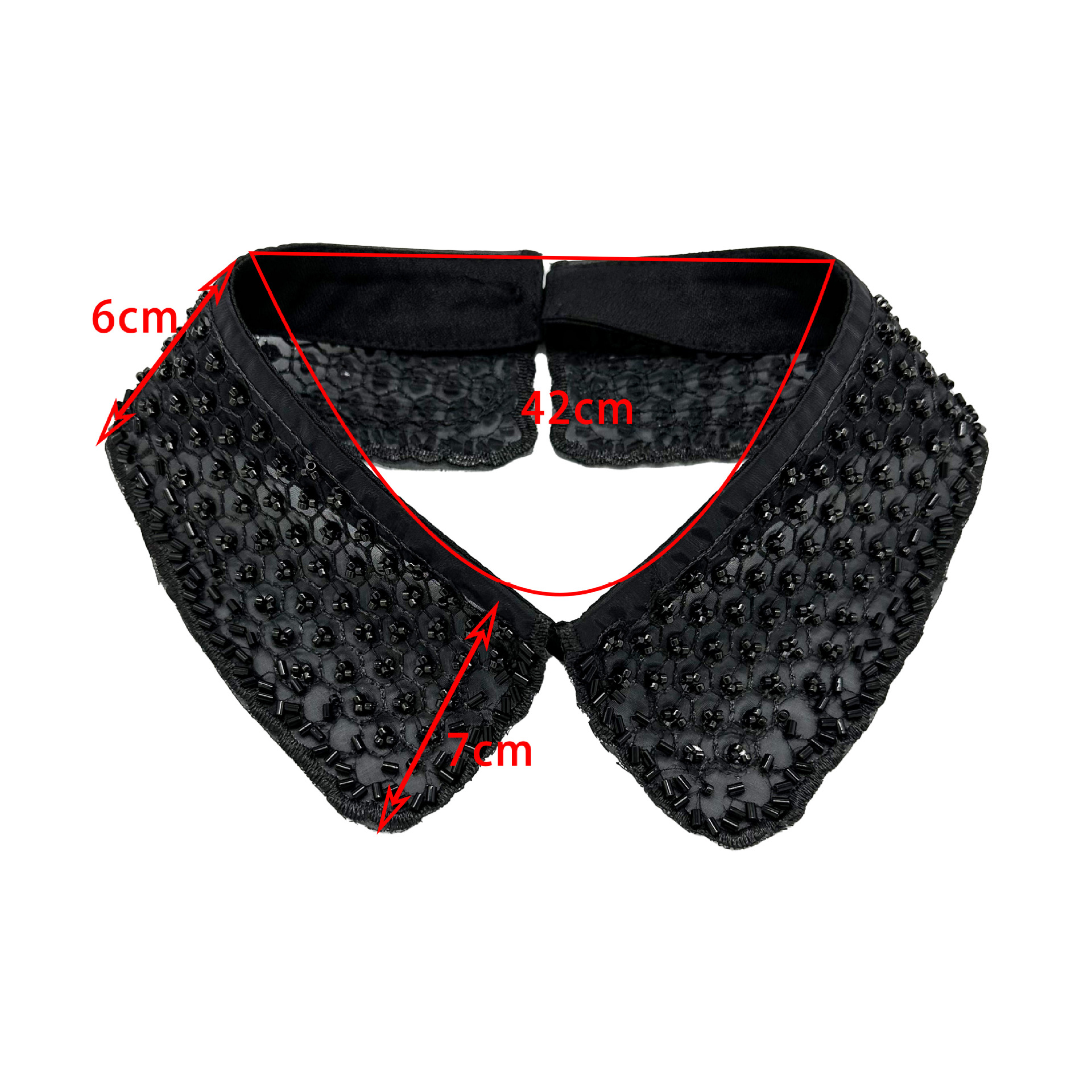 Collar falso universal bordado perlas de clavos pequeños pares de collar vestido transfronterizo camisa de invierno otoño ropa coreana al por mayor image 5