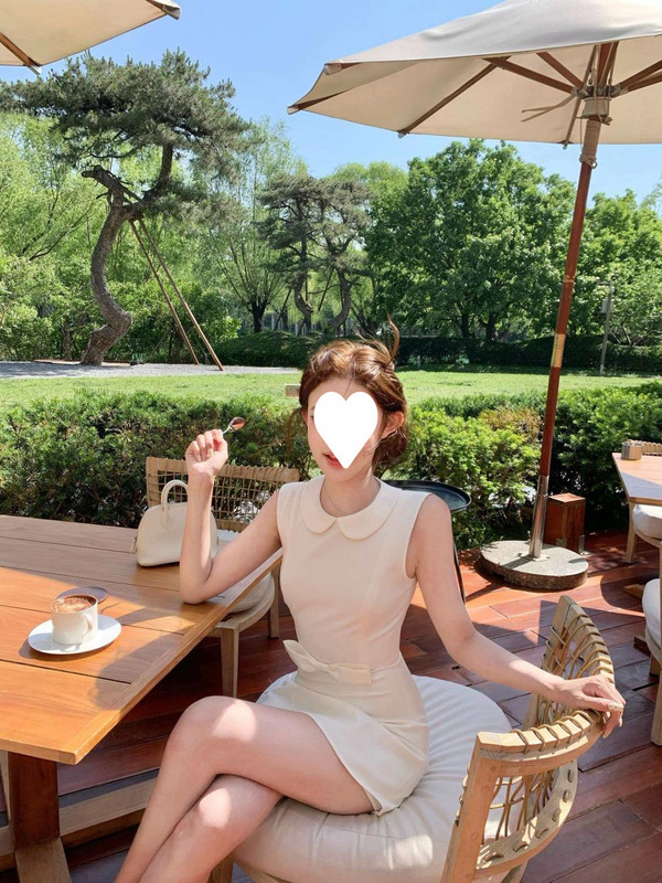 05/26 JMSHOP Miss Windsor TR Twill Suit Fabric Doll Collar Dress A-line Sleeveless Tank Dress