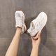 Summer Women's Shoes New Breathable Mesh Shoes Women's Korean Version Versatile White Shoes Thick-Soled Sports Shoes Casual Dad Trendy Shoes