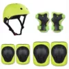 Green helmet, protective gear, set, 7 pieces