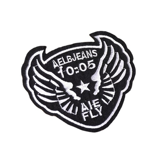 Yixiu fashion brand men's decorative embroidered badge patch patch embroidered cloth patch hole black computer embroidered badge 1