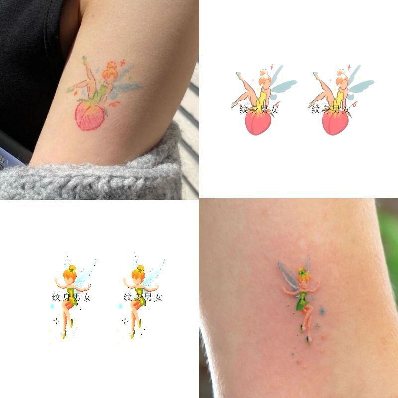 Flower Fairy Body Temporary Tattoo Sticker Cute Hand-Painted Arm Wrist Ins High Appearance Waterproof and Non-Fading