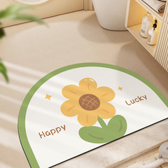 Small and Fresh Bathroom Diatomaceous Earth Mat Bathroom Non-slip Absorbent Foot Mat Toilet Entrance Quick-drying Easy-to-clean Foot Mat