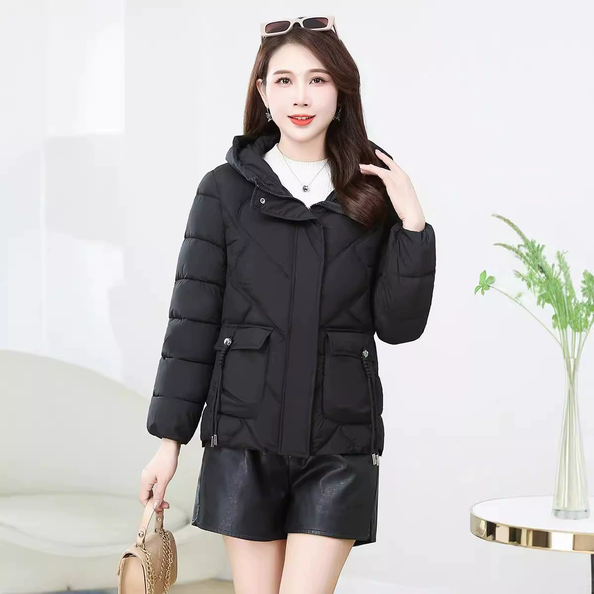 Короткая демисезонная куртка пуховик, для подростков, slim fit, западный стиль