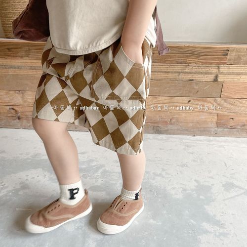 2024 new children's clothing summer style children's Korean style girls' summer clothing washed cotton overalls shorts boys' pants 122206