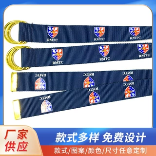 厂家供应帆布织带腰带可印logo复古编织潮流腰带男女针扣帆布皮带