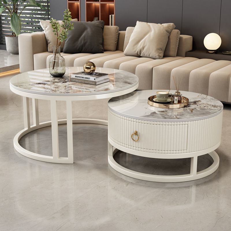 잉크 화이트/줄무늬 커피 테이블 [싱글 펌프스]