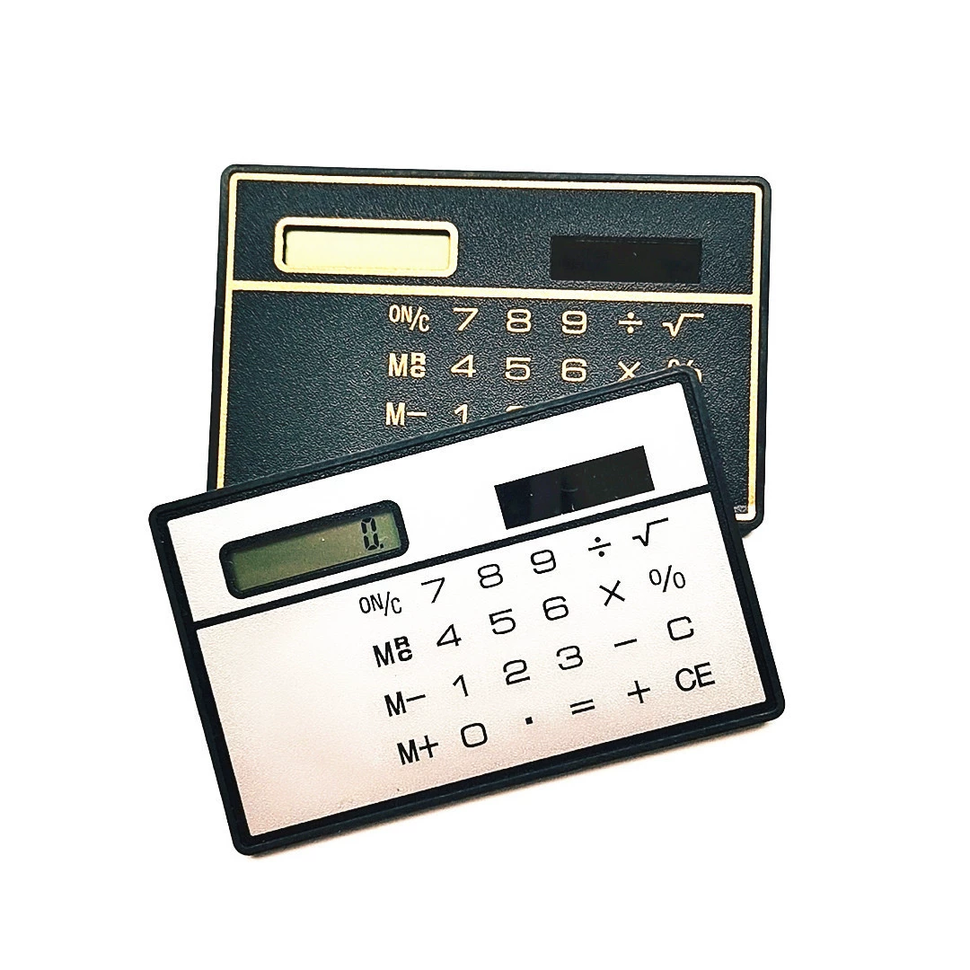 Card thin calculator computer portable solar calculator learning office supplies