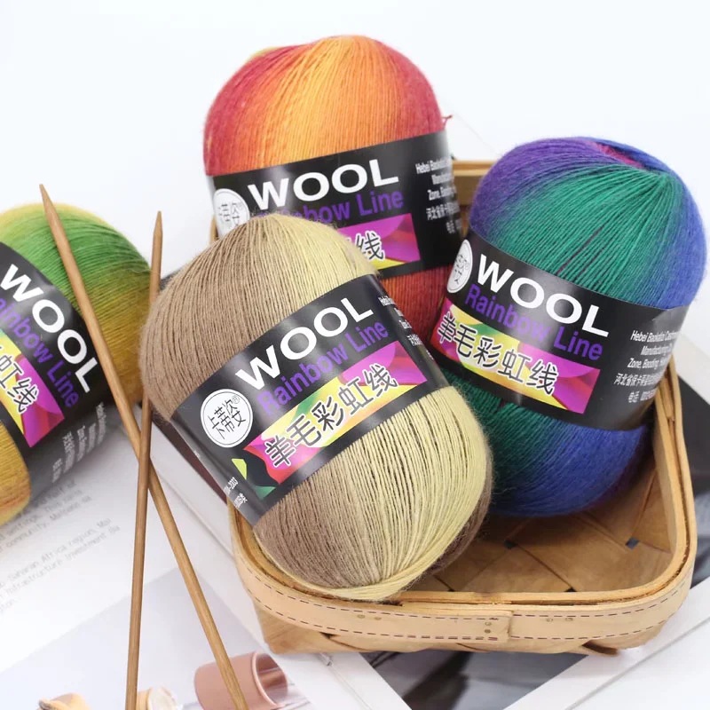 Rainbow woolen duvet