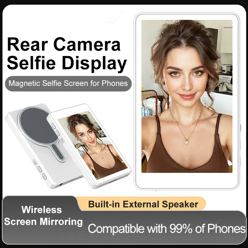 T1Pro磁吸自拍显示屏 4.02寸高清屏手机后置摄像头直播同屏显示屏