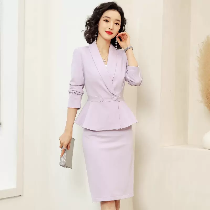 职业套裙2025年春秋新款气质女神范西装正装时尚美容院医美工作服