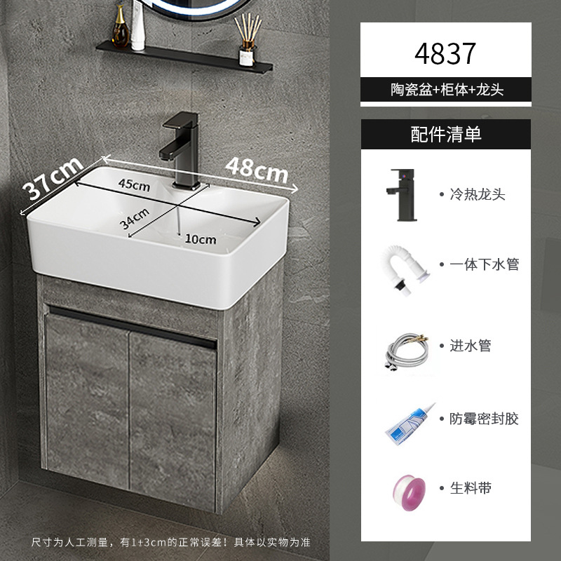 Apartamento pequeño ultra estrecho mueble de baño montado en la pared combinado lavabo de cerámica profundo lavabo inodoro lavabo piscina