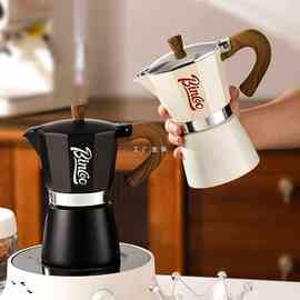 US4A法风摩卡壶套装小型电陶炉煮咖啡壶家用浓缩萃取意式咖啡机礼