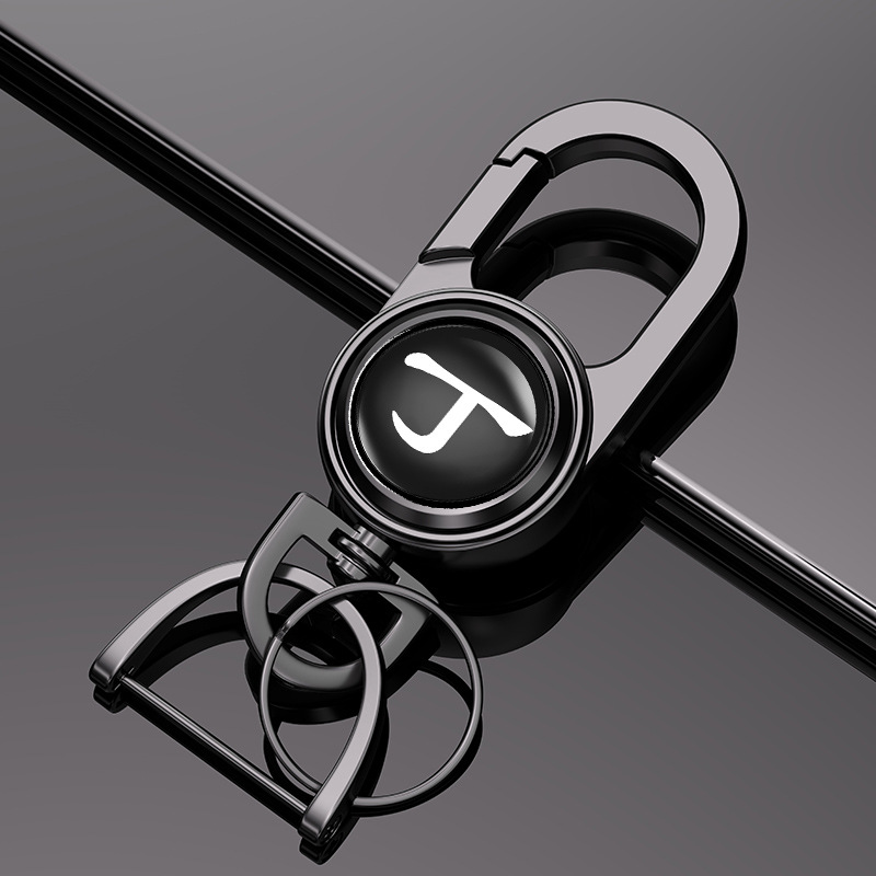 Cien apellidos seguridad hogar llavero coche hebilla anti-pérdida hebilla creativa de cintura de alta gama giratoria de 360 grados para hombres