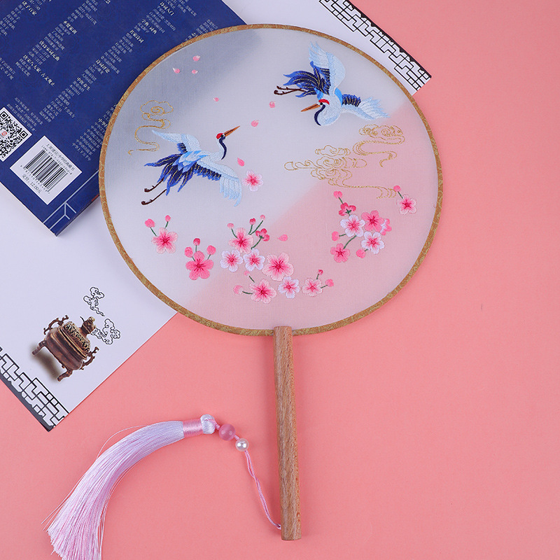 Bordado DIY hecho a mano fan bordado principiante material paquete antiguo cinta poke bordado Suzhou bordado regalo