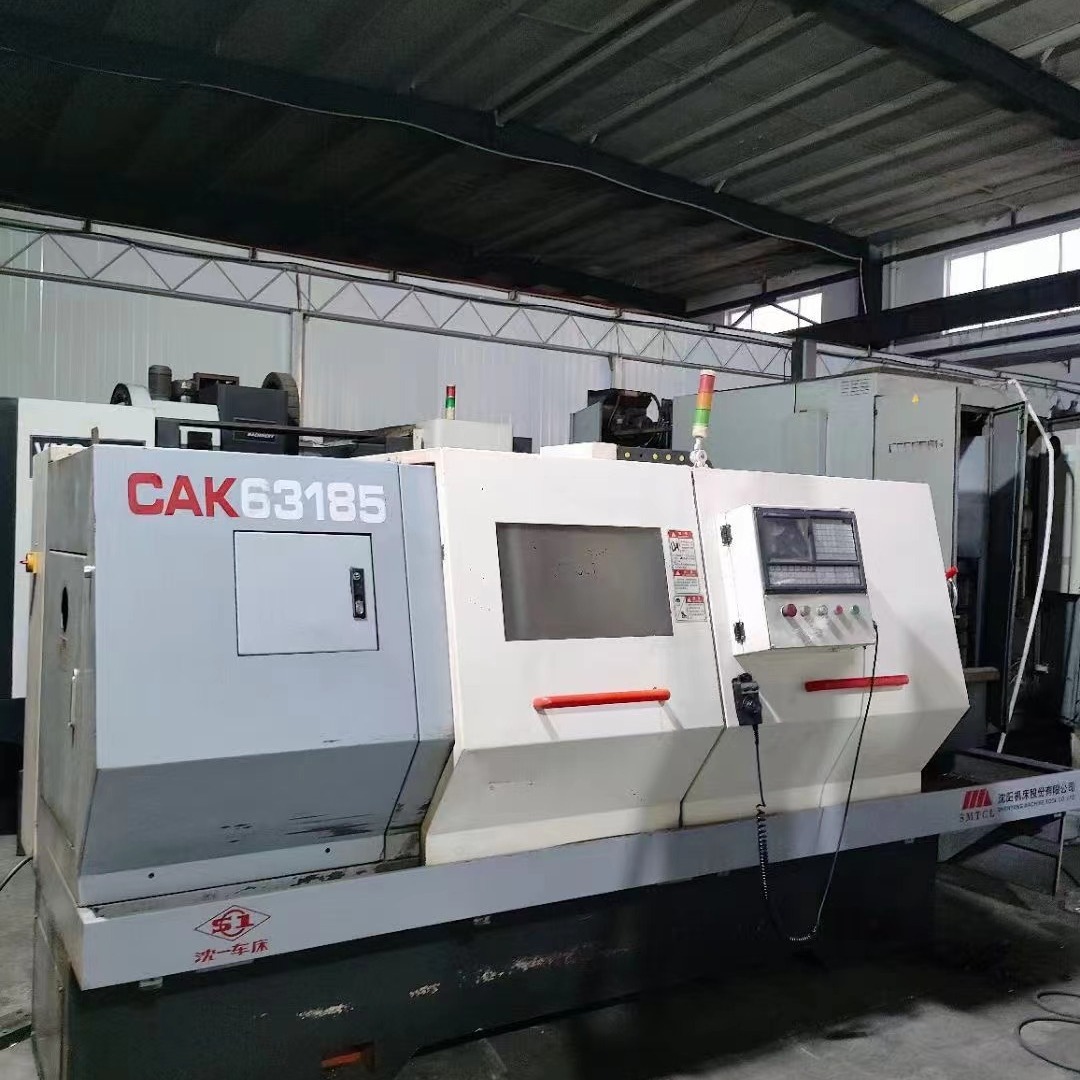 处理二手沈阳CAK63185di数控卧式车床发那科系统车削长度1850