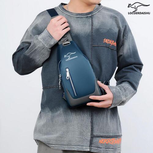 Official Authentic Men's Crossbody Bag Tote Bag Korean Style Fashion Canvas Single Shoulder Bag Chest Bag Oxford Cloth Crossbody Bag