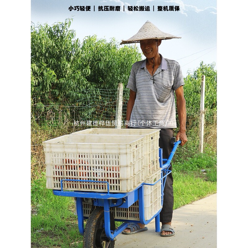 Agricultural Electric Chicken Cart Hand-Pushed Wheelbarrow Orchard Transport Small Lithium Battery 24V Creeper Trolley Agricultural Electric Chicken Cart Hand-Pushed Wheelbarrow Orchard Transport Small Lithium Battery 24V Creeper Trolley