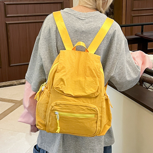 Women's 2024 New Model Lightweight Shuangjian Travel Backpack for Students, Commuting, and Outdoors - Large Capacity, Hand-Promoted Backpack