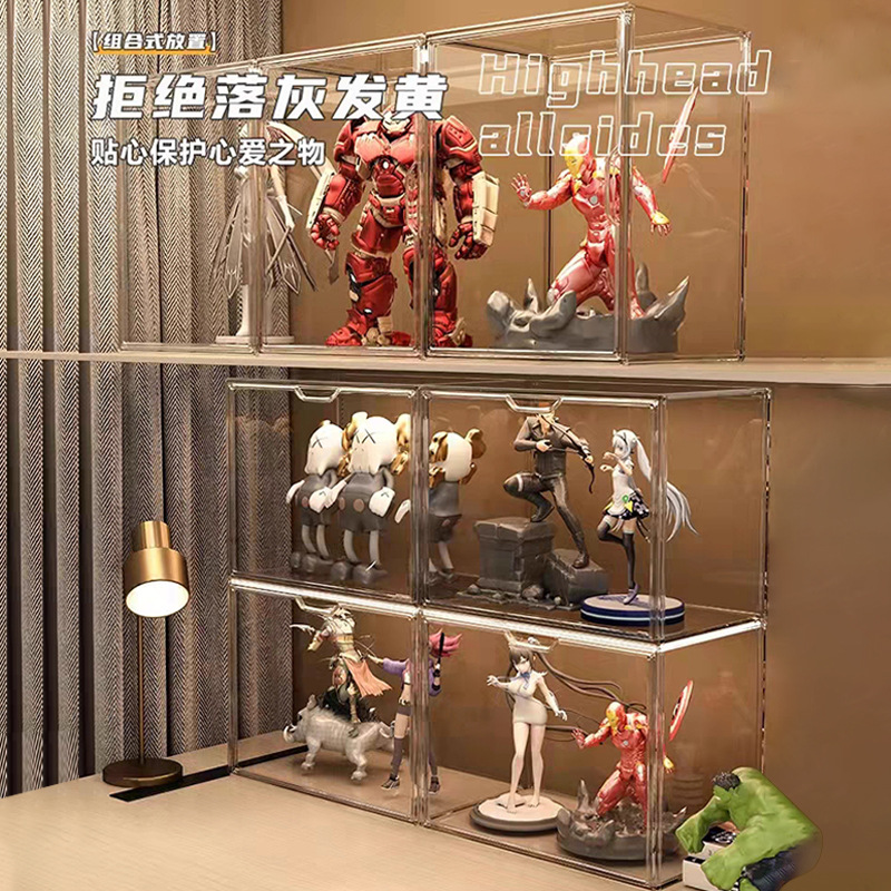 手作りディスプレイボックス人形収納ラック人形モデルバブルマートブラインドボックスアクリル透明ディスプレイキャビネット