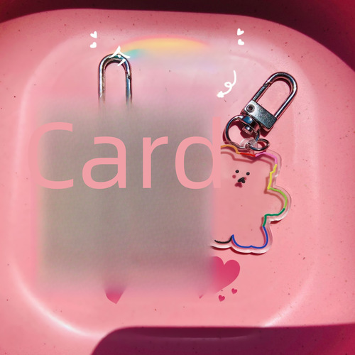 Ins small polar bear keychain, bear pendant bag, acrylic double-sided printing, transparent colorful bear chain, decorative item