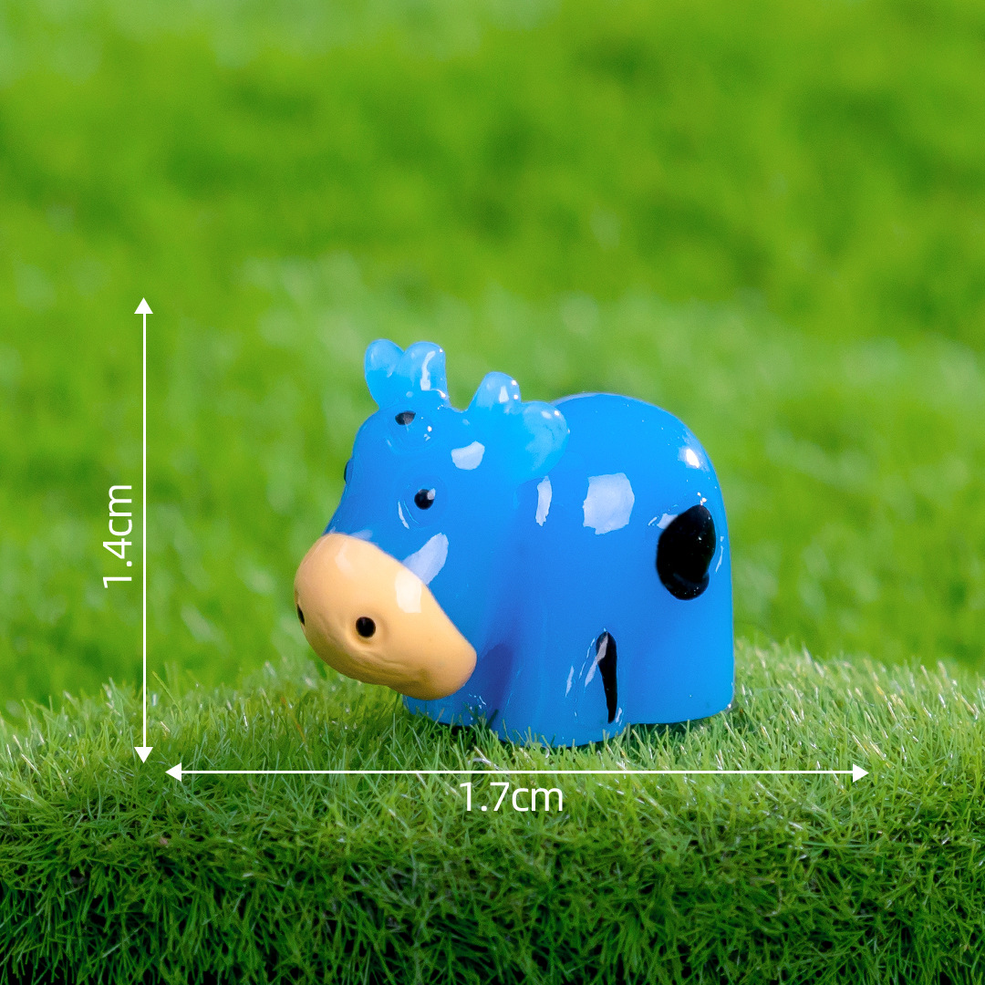 Bò sữa nhỏ mini, trang trí vườn cây chậu rêu, tiểu cảnh dễ thương sáng tạo (z-CJ-1083)