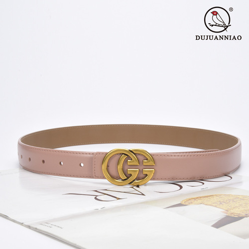 New cow leather belt, women's internet celebrity classic GG genuine leather women's belt, fashionable and versatile decorative jeans belt wholesale
