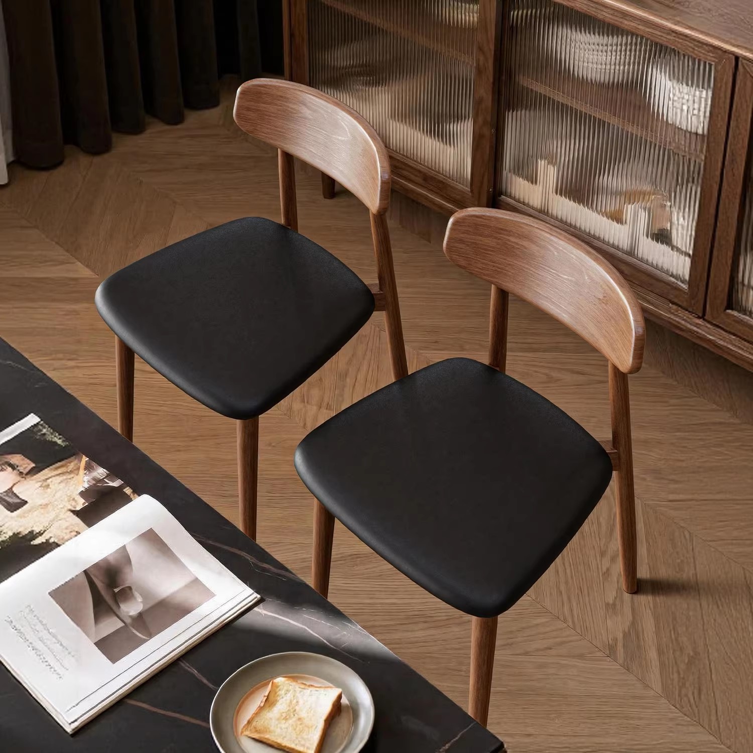 Sillas de madera maciza sillas de comedor 2026 nuevo estilo nórdico moderno respaldado sillas de mesa de comedor sillas de estudio sillas de mesa de comedor caseras