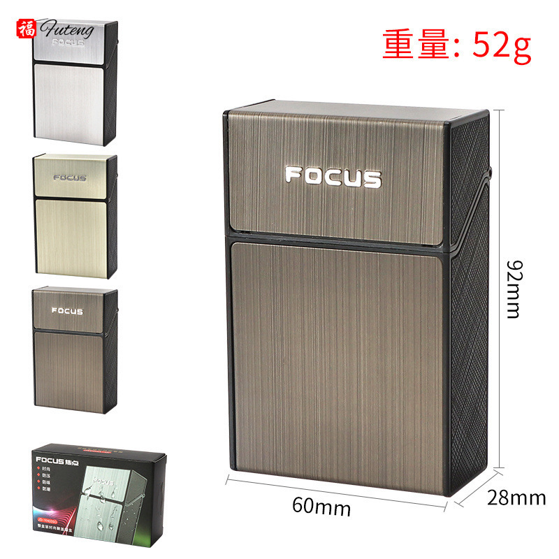 メーカー在庫あり 20 パックアルミニウム合金パッチタバコボックスソフトおよびハードシェルタバコユニバーサルフリップトッププラスチックポータブルタバコボックス|undefined