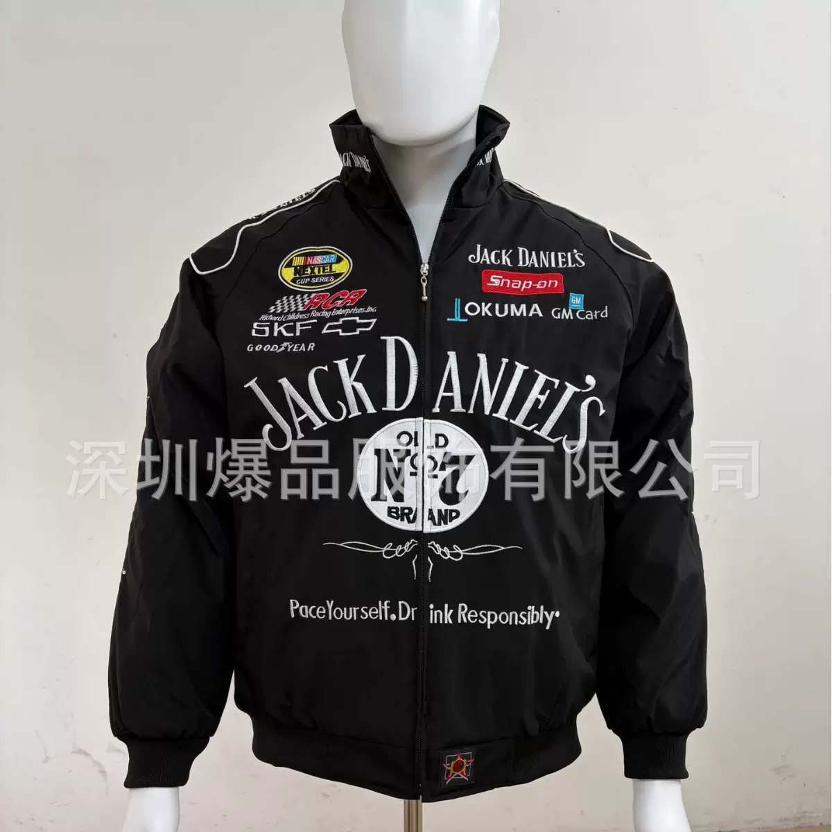 F1赛车服刺绣夹克摩托车骑行服机车服迈凯伦棉衣飞行服f1外套定制