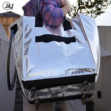 大号带轮购物袋推车可折叠多用浩肯包家用拖车衣服超市购物收纳袋