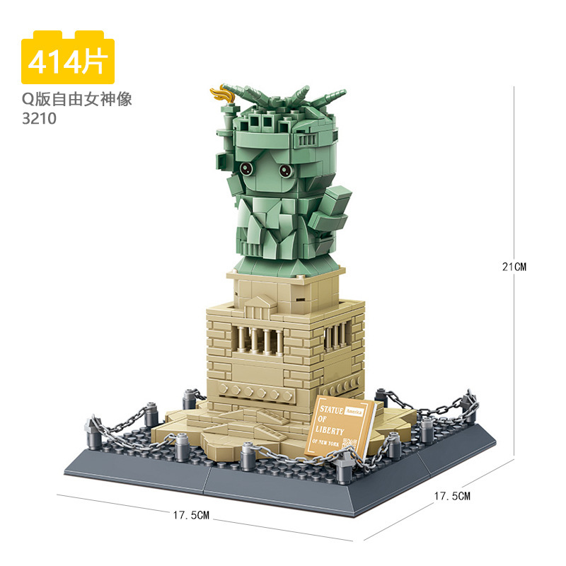 Wange World Architecture series compatible con Lego pequeñas partículas Tiananmen modelo de construcción rompecabezas ensamblar bloques Juguetes