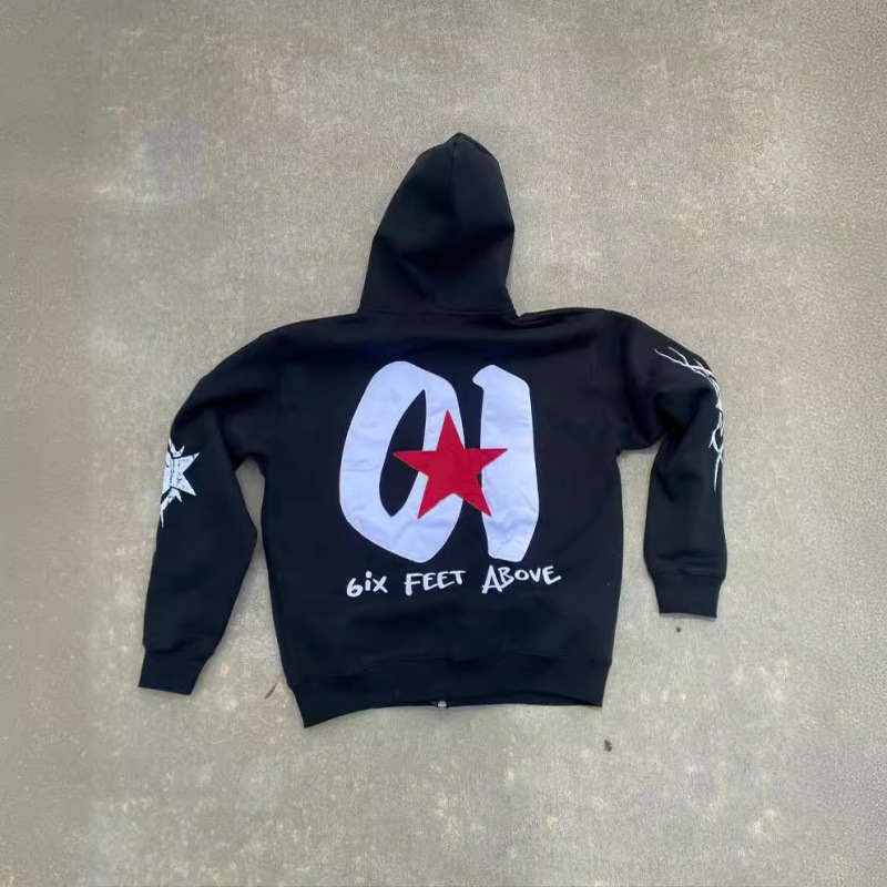 Felpa con cappuccio con bandiera vintage - Pullover oversize con estetica Y2K scura (S-5XL, abbigliamento streetwear unisex)_voghion.com